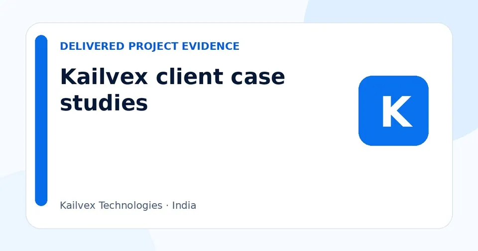 Kailvex software project case studies