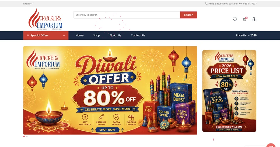Crackers Emporium Fireworks Ecommerce Website case study