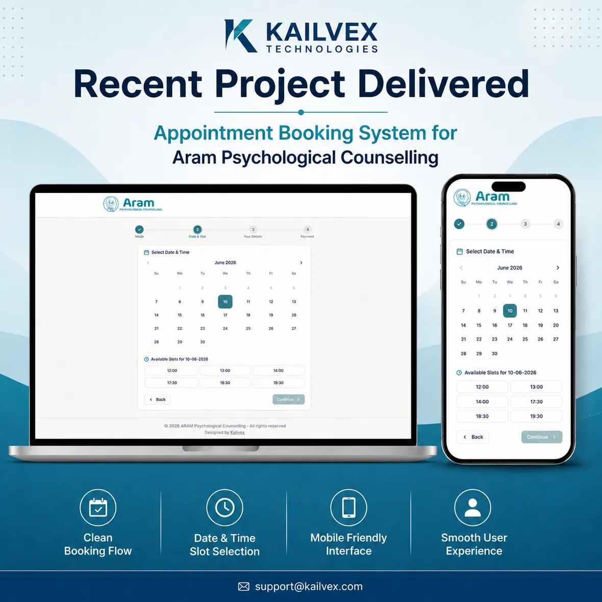 ARAM Counselling project screen